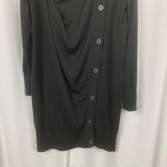 COS Black Wool Button Front Sweater Tunic Dress Sz.S - Picture 8 of 16